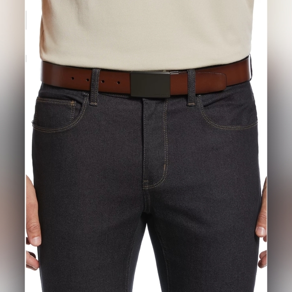 PERRY ELLIS PORTFOLIO Men's Plaque Reversible Belt - Picture 2 of 11